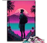 Adult Jigsaw Puzzles 1000 Pieces Vaporwave Aesthetics 1000Pc Adults Jigsaw Puzzle for Teenagers Age Group 14+, Home Decor (Size 50x75cm)