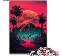 Adult Jigsaw Puzzles 1000 Pieces Vaporwave Aesthetics Jigsaw Puzzles for Adults, 1000 Piece Ideal for Home & Office Decor, for Birthday Size 50X75CM
