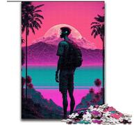 Adult Jigsaw Puzzles 1000 Pieces Vaporwave Aesthetics Jigsaw Puzzles size 26x38cm Brain Challenge Game for Teenagers & Family Interaction