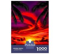 Adult Jigsaw Puzzles 1000 Pieces Vibrant Sunset Over Tropical Ocean Jigsaws for Adults Brain Teaser Game A Work of Art Educational Challenge 38x26cm/1000pcs