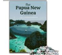 Adult Jigsaw Puzzles 1000 Pieces Visit Papua New Guinea, for And 14 Years And over for Educational Game Challenge Toy Gift for Birthdays 50x75cm