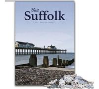 Adult Jigsaw Puzzles 1000 Pieces Visit Suffolk, for And 14 Years And over for Educational Game Challenge Toy Gift for Birthdays 50x75cm