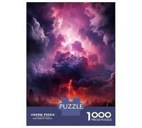 Adult Jigsaw Puzzles 1000 Pieces Volcanic Eruption Fantasy Art Print Puzzle for Adults Relax Games But Fun And Humorous Birthday Present, Gifts, 38x26cm/1000pcs