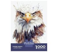 Adult Jigsaw Puzzles 1000 Pieces Watercolor Bald Eagle Portrait Adult Puzzles Hands-on Game Analysis And Logic Gifts for Friends And Family 70x50cm/1000pcs