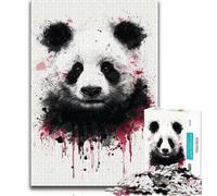 Adult Jigsaw Puzzles 1000 Pieces Watercolor Panda Puzzles for Teenagers,Stress Reliever Staycation Kill Time Wishlist with Santa Claus 75x50cm