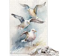 Adult Jigsaw Puzzles 1000 Pieces Watercolor Seagulls Puzzle for Adults And Teenager Jigsaw Puzzles for Adults 1000pcs (75x50cm)