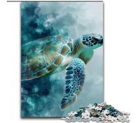 Adult Jigsaw Puzzles 1000 Pieces Watercolor Turtle, Family Entertainment Toys Is Ideal As Gifts for The Whole Family for 14+ (Size 26x38cm)