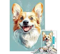Adult Jigsaw Puzzles 1000 Pieces Welsh Corgi Portrait Impossible Game Brain Intelligence Challenge Addictive Toys Gifts Birthday For Family Fun (Size 38x26cm)
