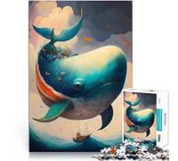 Adult Jigsaw Puzzles 1000 Pieces Whale Unnatural Geschenke zum Suchbegriff: "Herausfordernde Spiele" Eltern-Kind-Interaktion52x38cm