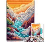 Adult Jigsaw Puzzles 1000 Pieces Whimsical Sea of Clouds 1000 Pieces for Adults,Educational Stress Relief Toy Gifts for Friends And Family (size 38x26cm)