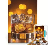 Adult Jigsaw Puzzles 1000 Pieces Whiskey on The Rocks Toy Wall Decor Fun Activities at Home Improving Love between Couples 38x52cm