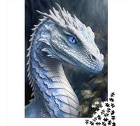 Adult Jigsaw Puzzles 1000 Pieces White Dragon Wooden Puzzle for Adults And Teenager Home Decoration Puzzle Toys 1000pcs (38x26cm)