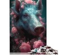 Adult Jigsaw Puzzles 1000 Pieces Wild Boar Enchanted Castle Wooden Puzzles for Adults & Teenager for Adults& Teens Age 12 Years Up 1000pcs (75x50cm)