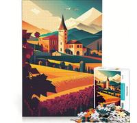 Adult Jigsaw Puzzles 1000 Pieces Winery in Tuscany Toy Wall Decor Fun Activities at Home Improving Love between Couples 38x52cm