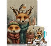 Adult Jigsaw Puzzles 1000 Pieces Winter Animals Teenager Jigsaw,Stress Reliever Staycation Kill Time Home Decoration Toys 75x50cm