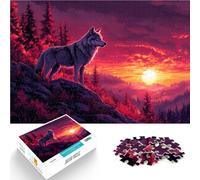 Adult Jigsaw Puzzles 1000 Pieces Wolf Art Series Style Made of wood,Suitable for people aged 14 and above Home Art Decor Birthday gift, gifts, wall art。size:50x75cm/14.96x20.47inch