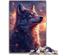 Adult Jigsaw Puzzles 1000 Pieces Wolf at Sunset Adult Jigsaw,Educational Games Home Decoration Unique Home Decor And Gifts (26x38cm)