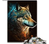 Adult Jigsaw Puzzles 1000 Pieces Wolf Cyber Jigsaw Puzzle 1000 Pieces Family Activity Game for Teenagers, Challenging Brain Teaser size 38x26cm