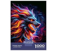 Adult Jigsaw Puzzles 1000 Pieces Wolf Head Wall Art Print Jigsaws for Adults Toy Wall Decor Home Decoration Educational Challenge 70x50cm/1000pcs