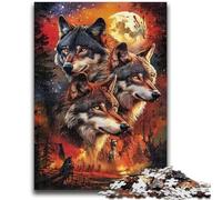 Adult Jigsaw Puzzles 1000 Pieces Wolf Pack Puzzles for Teenagers,Stress Reliever Difficult Challenge Unique Home Decor And Gifts (38x26cm)