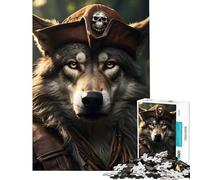 Adult Jigsaw Puzzles 1000 Pieces Wolf Pirate Funny Impossible Game Learning Educational Toys Secret Santa Gifts For Family Fun (Size 38x26cm)