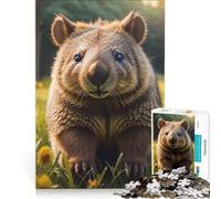 Adult Jigsaw Puzzles 1000 Pieces Wombat Australian Animals Toy Wall Decor Fun Activities at Home Improving Love between Couples 50x75cm
