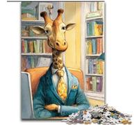 Adult Jigsaw Puzzles 1000 Pieces Working Giraffe,Decompressing Intellectual Educational Toy Educational Game for Birthday,Chrismas 38x26cm