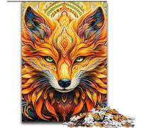 Adult Jigsaw Puzzles 1000 Pieces Yellow Fox Made of Wood, for Teenagers Age Group 14+, Home Decor 50x75cm Engaging Family Game Night Activity