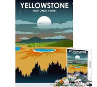 Adult Jigsaw Puzzles 1000 Pieces Yellowstone National Park Adult Jigsaw Puzzles Enhance Memory Challenging To Complete Brainteaser Family Games (38x52cm)
