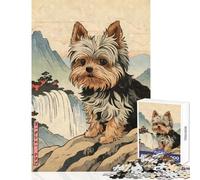 Adult Jigsaw Puzzles 1000 Pieces Yorkshire Terrier Japan Jigsaws for Adults Puzzle Pattern Assembly Fun Activities at Home Birthday And Unique Gifts (38x26cm)