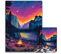 Adult Jigsaw Puzzles 1000 Pieces Yosemite Retro Pixel Art Paper Jigsaw Puzzles Challenging DIY Brain Teaser Perfect Family Game Or Decorative Gift 1000 PCS(38x26cm)