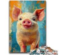Adult Jigsaw Puzzles 1000 Pig Baby Painting 1000 Piece Jigsaw,Challenging Family Activity Games DIY Toy for Home Wall Decor Gifts (50x75cm)