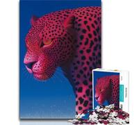Adult Jigsaw Puzzles 1000 Pink Leopard Puzzles for Adults,learning Educational for Is Ideal As A Gift for The Whole Family (size 75x50cm)