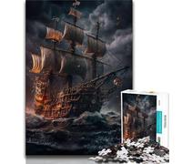 Adult Jigsaw Puzzles 1000 Pirate Ship 1000 Pieces for Adults,for Educational Game Challenge Toy Unique Home Decor And Gifts (size 38x26cm)