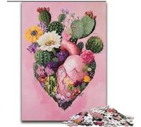 Adult Jigsaw Puzzles 1000 Plant Heart, Elephant Toy Intellectual Game Birthday Present, Gifts, Wall Art for Ages 14+ (Size 50x75cm)