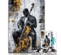 Adult Jigsaw Puzzles 1000 Playing Guitar Oil Painting 1000 Pieces for Adults,Family Activity Fun at Home Activities, Birthday Present,Travel Gifts 75x50cm
