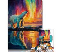 Adult Jigsaw Puzzles 1000 Polar Bears 1000 Piece Puzzle,Fun Games Every Piece Is Unique - Challenging Family Fun Game (size 75x50cm)