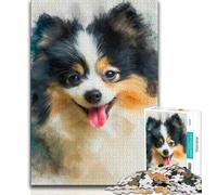 Adult Jigsaw Puzzles 1000 Pomeranian 1000 Piece Puzzle,for Educational Game Challenge Toy Birthday Present, Gifts, Wall Art 38x26cm
