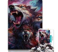 Adult Jigsaw Puzzles 1000 Psychedelic Art Wolf 1000 Pieces for Teenagers,Learning Educational Toys Family Games Unique Birthday And Gifts 26x38cm