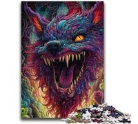 Adult Jigsaw Puzzles 1000 Psychedelic Art Wolf Teenager Puzzles,learning Educational Is Ideal As A Gift for The Whole Family (50x75cm)