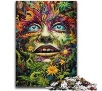Adult Jigsaw Puzzles 1000 Psychedelic Face Challenging Family Activity Games DIY Toy for Home Wall Decor Gifts 26x38cm