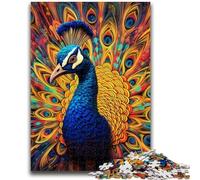 Adult Jigsaw Puzzles 1000 Psychedelic Peacock Teenager Puzzles,learning Educational Is Ideal As A Gift for The Whole Family (50x75cm)