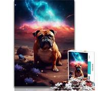 Adult Jigsaw Puzzles 1000 Pug on Mars 1000 Pieces for Teenagers,Perfect for Game Nights, Colorful Toy for Home Gift (size 75x50cm)