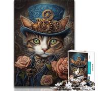 Adult Jigsaw Puzzles 1000 Punk Cat 1000 Pieces for Adults,Challenging Difficult Deal As Gifts for The Whole Family (size 75x50cm)