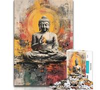 Adult Jigsaw Puzzles 1000 Rainbow Buddha 1000 Pieces for Adults,is Ideal As Gifts for The Whole Family Suitable for And 14 26x38cm