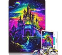 Adult Jigsaw Puzzles 1000 Rainbow Castle 1000 Piece Puzzle,Vibrant And Unique Design Relaxing & Challenging Puzzle Experience (size 38x26cm)