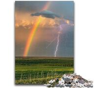Adult Jigsaw Puzzles 1000 Rainbow Lightning Teenager Puzzles,learning Educational Is Ideal As A Gift for The Whole Family (50x75cm)