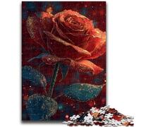 Adult Jigsaw Puzzles 1000 Red Roses 1000 Pieces for Teenagers,Learning Educational Toys Family Games Unique Birthday And Gifts (26x38cm)