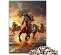 Adult Jigsaw Puzzles 1000 Running Horse 1000 Pieces for Teenagers,Learning Educational Toys Family Games Unique Birthday And Gifts (75x50cm)