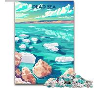 Adult Jigsaw Puzzles 1000 Serene Dead Sea Staycation Kill Time with Fully Interlocking Randomly Shaped Pieces (26x38cm) 1000pcs